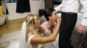 I will not marry you two lesbians unless I can fuck you both - big cock, big tits, bride
